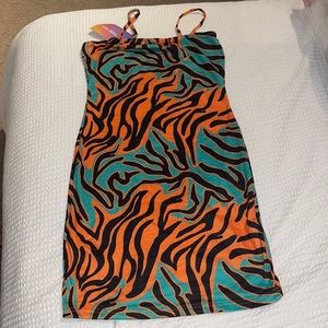 Shein mini dress tropical BNWT